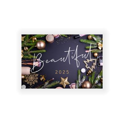 Beauty Zakelijke Kerstkaart Met Make Up En Kersttakjes