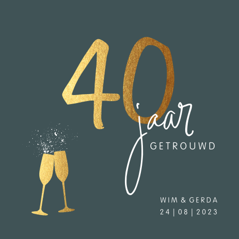 Uitnodiging 40 jaar getrouwd