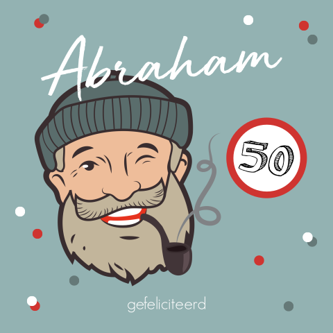 formaat droogte Speels Grappige Abraham 50 jaar verjaardagskaart met confetti