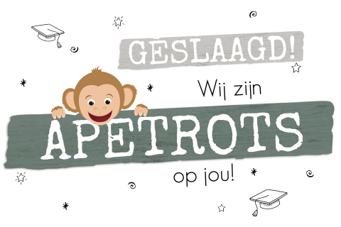 Apetrots Op Jou Kaart Geslaagd